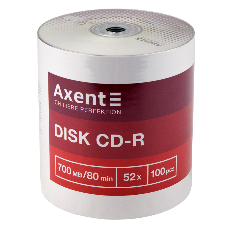 CD-R Axent 8101-A 700MB/80min 52X, 100 штук, bulk